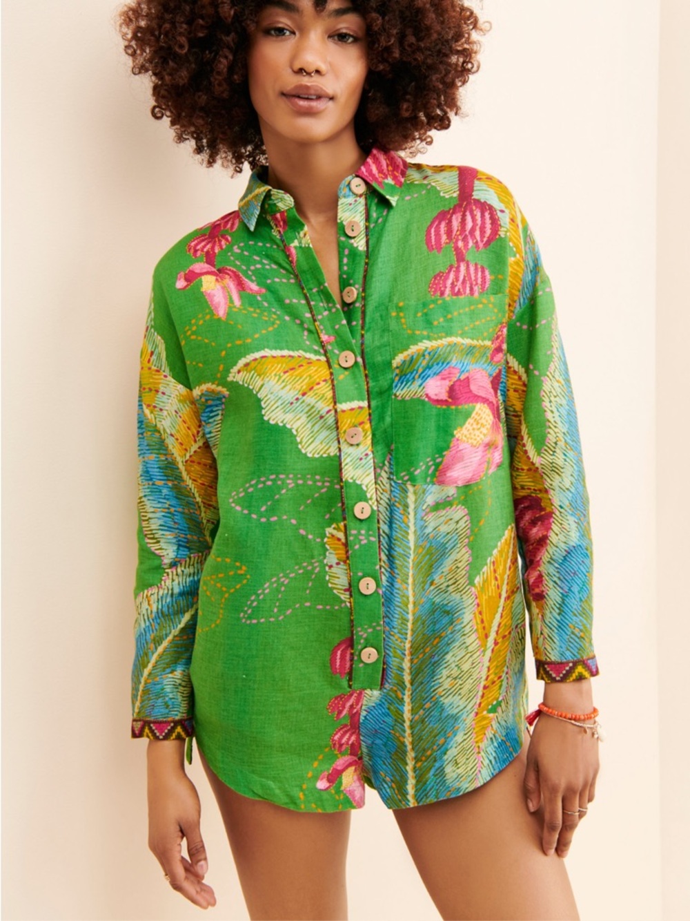 Farm Rio banana leaves romper NWT M